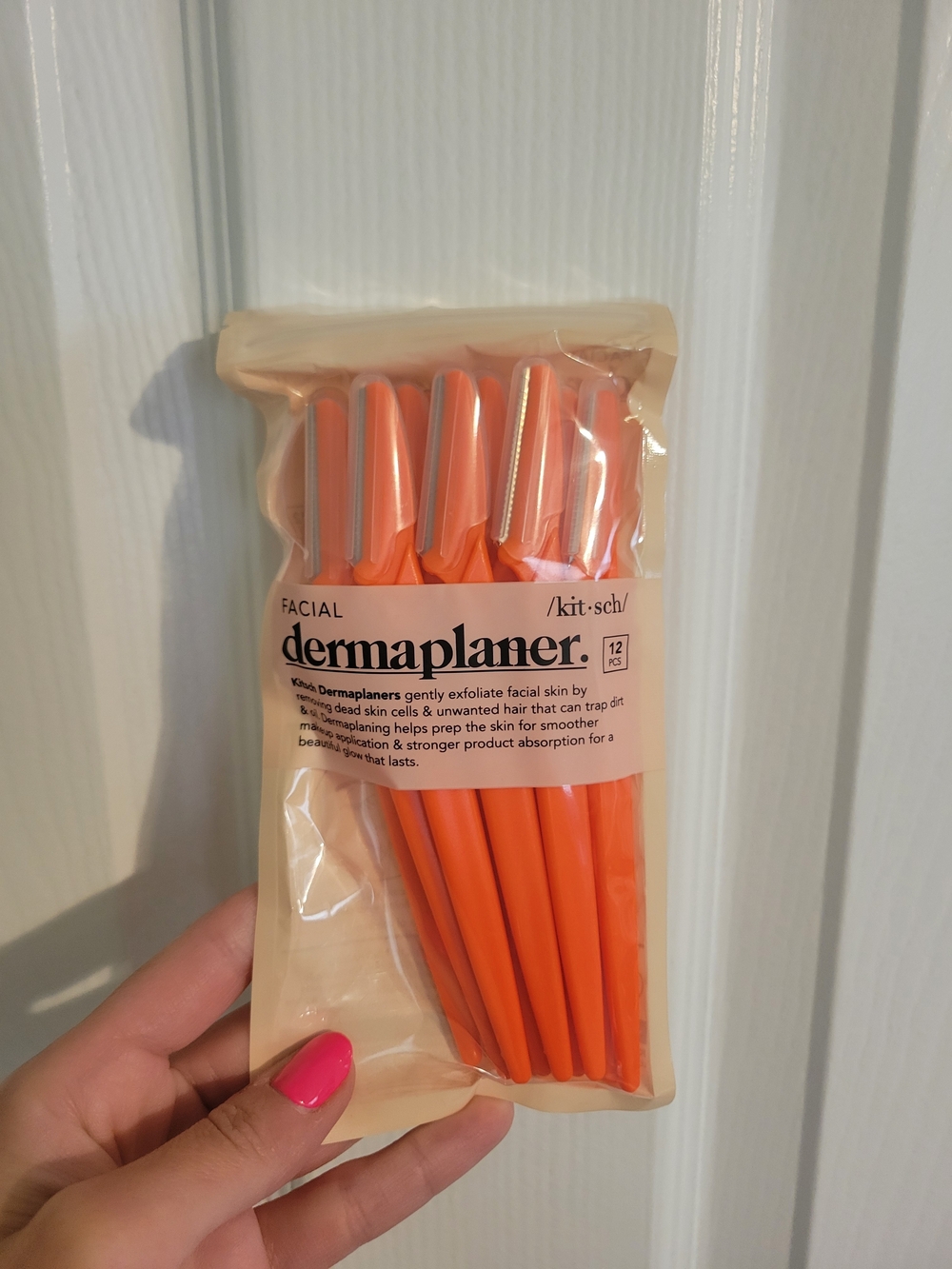 Kitsch Facial Dermaplaner Disposable Razors - Orange